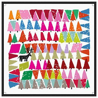 Winter Trees by Jenny Frean Framed Canvas Wall Art Print