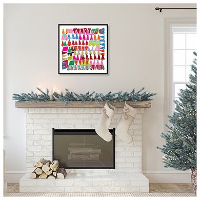 Winter Trees by Jenny Frean Framed Canvas Wall Art Print