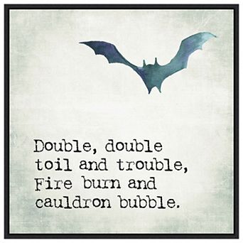 Double Double Bat by Amanti Art Portfolio Framed Canvas Wall Art Print