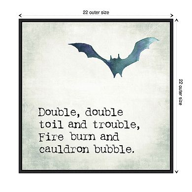 Double Double Bat by Amanti Art Portfolio Framed Canvas Wall Art Print