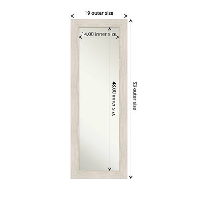 Amanti Art Hardwood Wood On the Door - Full Length Mirror