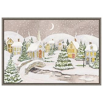 All is Calm All is Bright Light by Kathleen Parr McKenna Framed Canvas Wall Art Print