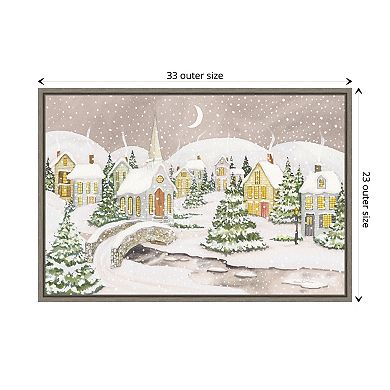 All is Calm All is Bright Light by Kathleen Parr McKenna Framed Canvas Wall Art Print