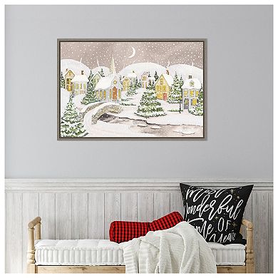 All is Calm All is Bright Light by Kathleen Parr McKenna Framed Canvas Wall Art Print