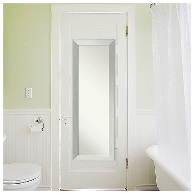 Amanti Art Brushed Wood On the Door - Full Length Mirror