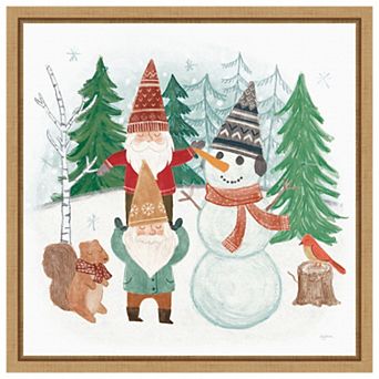 Woodland Gnomes IV by Mary Urban Framed Canvas Wall Art Print