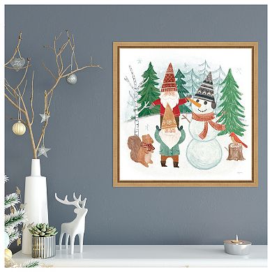 Woodland Gnomes IV by Mary Urban Framed Canvas Wall Art Print