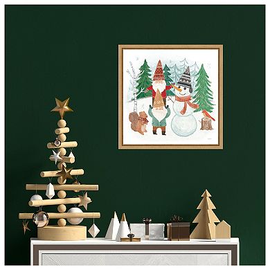 Woodland Gnomes IV by Mary Urban Framed Canvas Wall Art Print