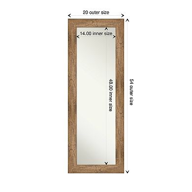 Amanti Art Owl Wood On the Door - Full Length Mirror