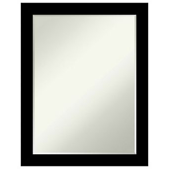Brushed Petite Bevel Bathroom Wall Mirror