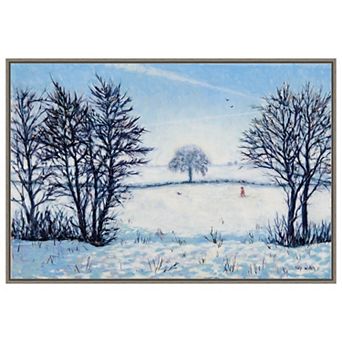 A Snowy Winters Walk by Tilly Willis Framed Canvas Wall Art Print