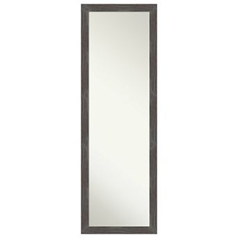 Amanti Art Woodridge Rustic Wood On the Door - Full Length Mirror