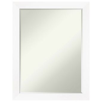 Cabinet White Narrow Petite Bevel Bathroom Wall Mirror