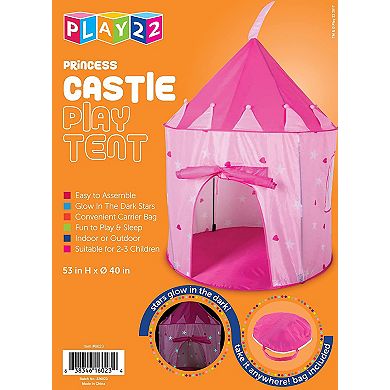 Play Tent Princess Castle Pink - Portable Kids Pop Up Tent Foldable Into A Carrying Bag