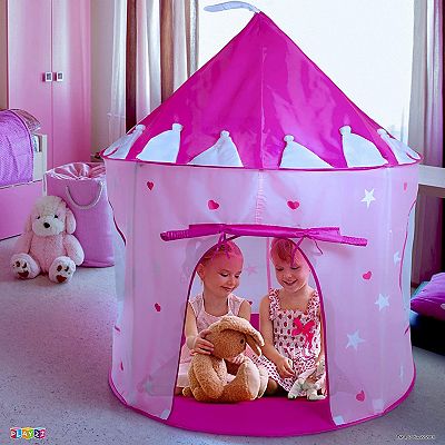 Play Tent Princess Castle Pink Portable Kids Pop Up Tent