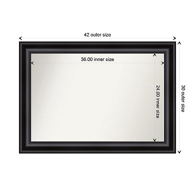 Grand Non-beveled Bathroom Wall Mirror