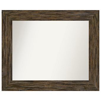 Fencepost Non-beveled Wood Bathroom Wall Mirror