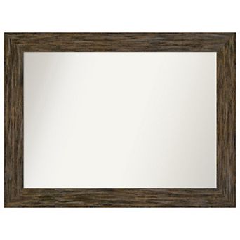 Fencepost Non-beveled Wood Bathroom Wall Mirror