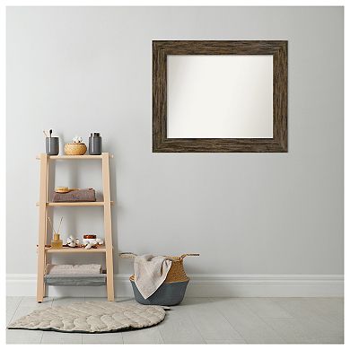 Fencepost Non-beveled Wood Bathroom Wall Mirror