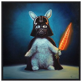 Bunny Vader by Lucia Heffernan Framed Canvas Wall Art Print