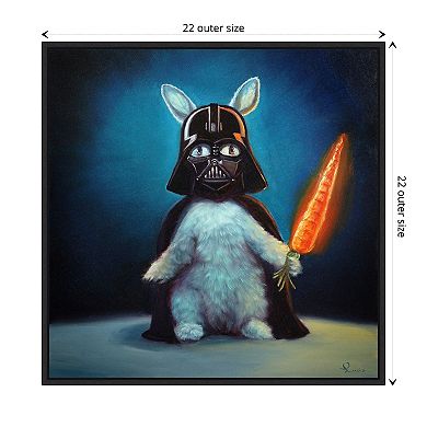 Bunny Vader by Lucia Heffernan Framed Canvas Wall Art Print
