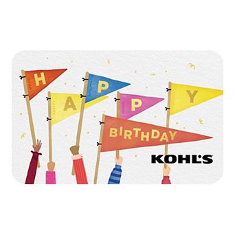 Happy Birthday Flag Banner Gift Card