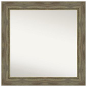 Alexandria Non-beveled Wood Bathroom Wall Mirror