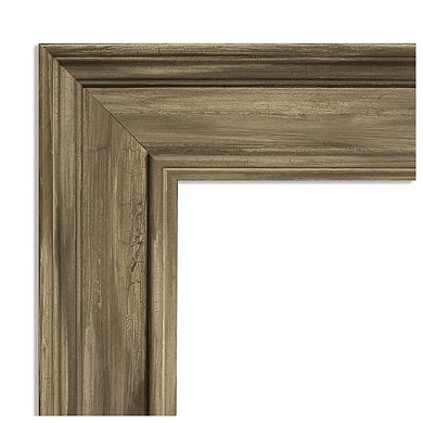 Alexandria Non-beveled Wood Bathroom Wall Mirror