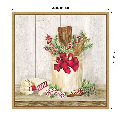 Christmas Kitchen I by Tara Reed Framed Canvas Wall Art Print