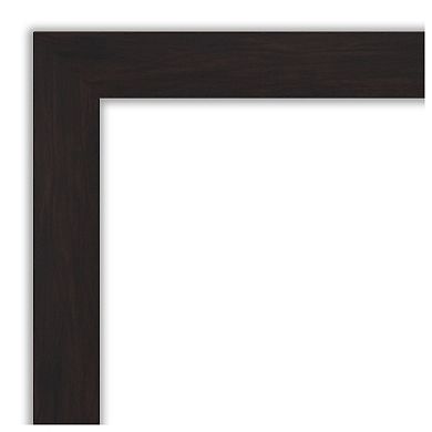 Furniture Espresso Narrow Petite Bevel Bathroom Wall Mirror