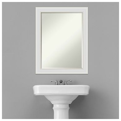 Flair Narrow Framed Petite Bevel Bathroom Wall Mirror
