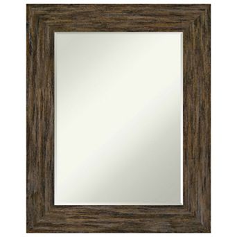 Fencepost Petite Bevel Wood Bathroom Wall Mirror