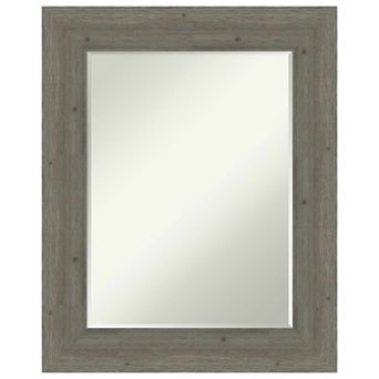 Fencepost Petite Bevel Wood Bathroom Wall Mirror