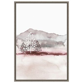 Holiday Time 2 Christmas Trees by Design Fabrikken Framed Canvas Wall Art Print