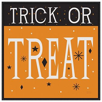 Festive Fright Trick or Treat III by Michael Mullan Framed Canvas Wall Art Print