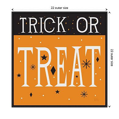Festive Fright Trick or Treat III by Michael Mullan Framed Canvas Wall Art Print