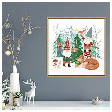 Woodland Gnomes I by Mary Urban Framed Canvas Wall Art Print