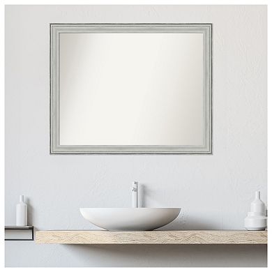 Bel Volto Non-beveled Wood Bathroom Wall Mirror