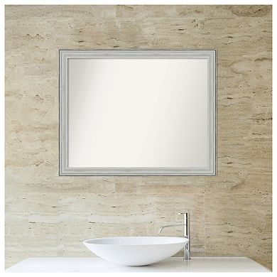 Bel Volto Non-beveled Wood Bathroom Wall Mirror