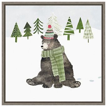 Woodland Christmas IV by Victoria Borges Framed Canvas Wall Art Print