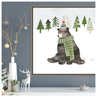 Woodland Christmas IV by Victoria Borges Framed Canvas Wall Art Print