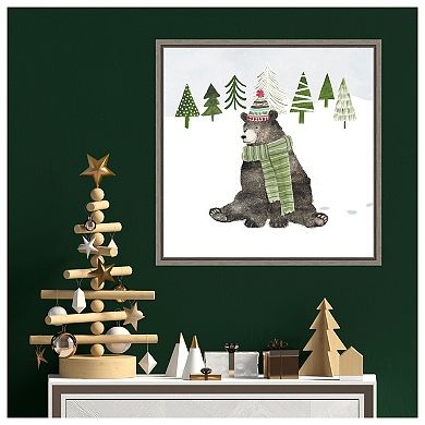 Woodland Christmas IV by Victoria Borges Framed Canvas Wall Art Print