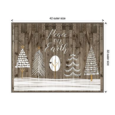 Wooded White Christmas Collection A by Grace Popp Framed Canvas Wall Art Print