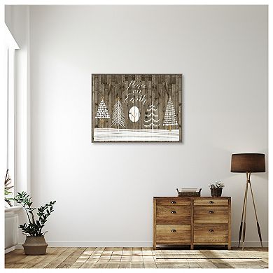 Wooded White Christmas Collection A by Grace Popp Framed Canvas Wall Art Print