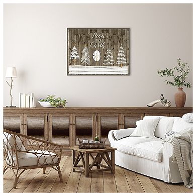 Wooded White Christmas Collection A by Grace Popp Framed Canvas Wall Art Print