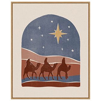 Boho Nativity II by Victoria Barnes Framed Canvas Wall Art Print