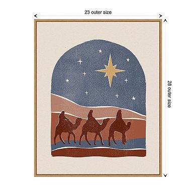 Boho Nativity II by Victoria Barnes Framed Canvas Wall Art Print