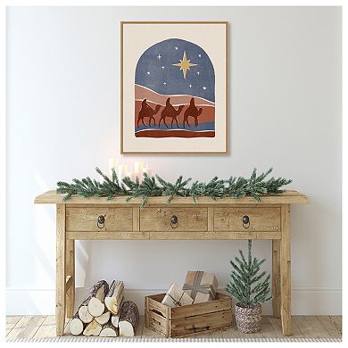 Boho Nativity II by Victoria Barnes Framed Canvas Wall Art Print