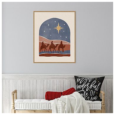 Boho Nativity II by Victoria Barnes Framed Canvas Wall Art Print