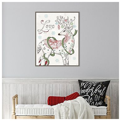 Christmas Season V by Daphne Brissonnet Framed Canvas Wall Art Print